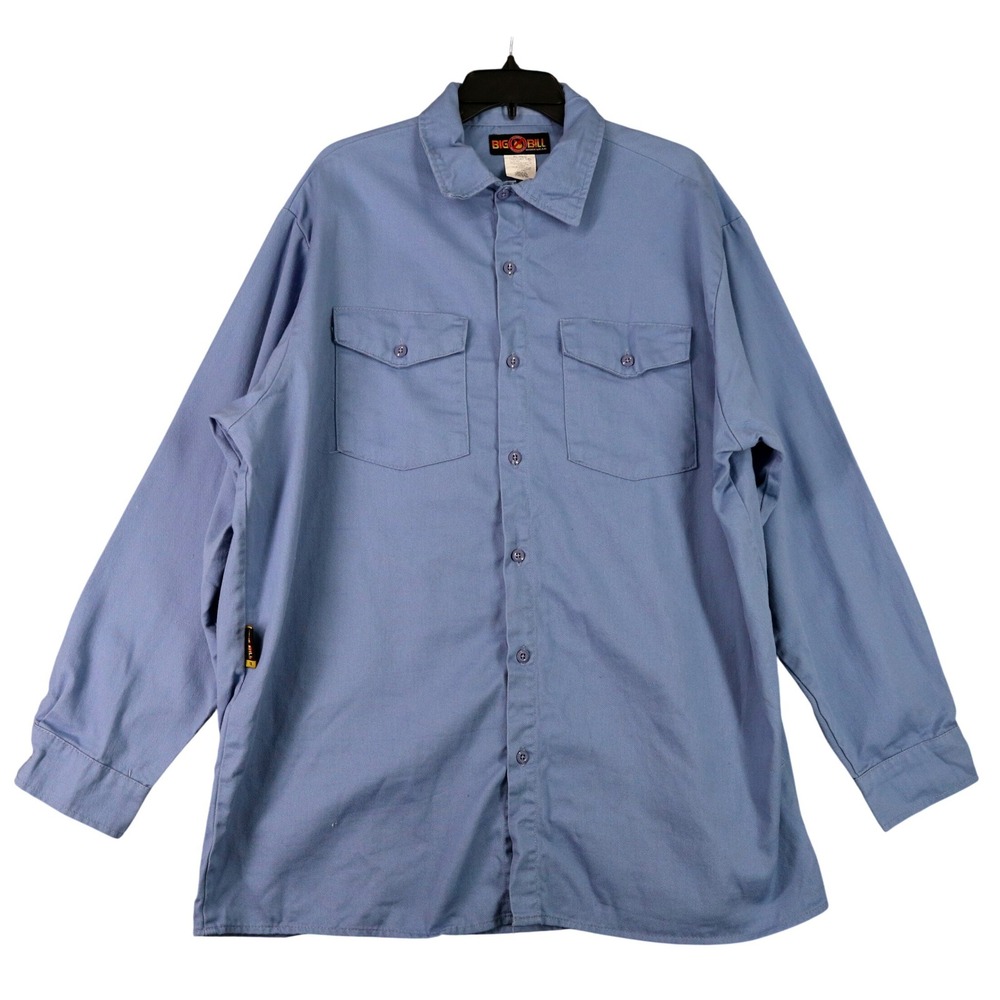 Big Bill Flame Resistant Work Shirt Mens XL FR Indura Safety Industrial Workwear